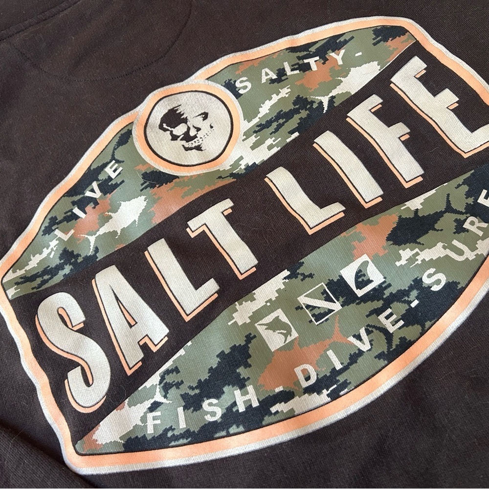 SALT LIFE Live Salty “Fish Dive Surf” Hoodie - Picture 6 of 7